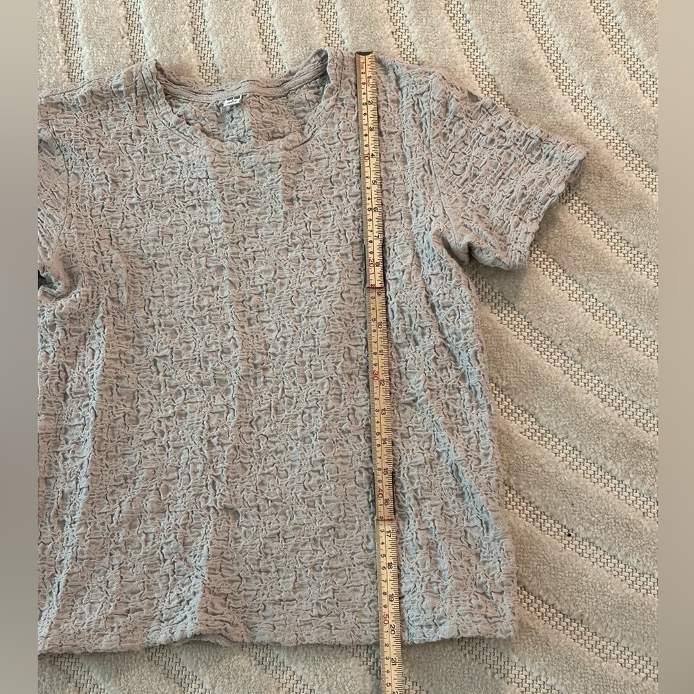 Uniqlo Shirred Short Sleeve T-Shirt in Light Grey - S - Picture 9 of 9